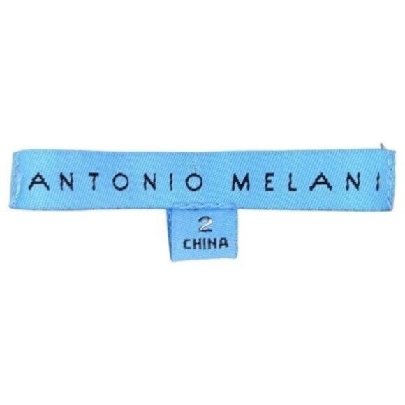 Antonio Melani Cap Sleeve Square Neck Beaded Bodice Copper Sheath Dress Size 2 - Picture 6 of 8